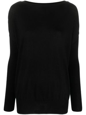 Wild Cashmere pull Grace à épaules tombantes - Noir