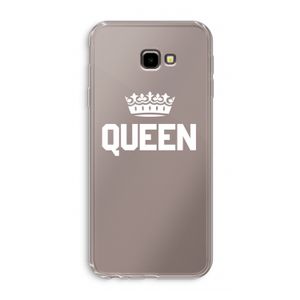 Queen zwart: Samsung Galaxy J4 Plus Transparant Hoesje