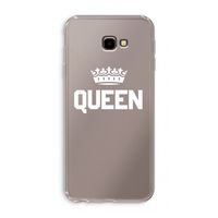 Queen zwart: Samsung Galaxy J4 Plus Transparant Hoesje