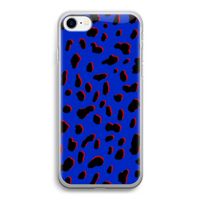 Blue Leopard: iPhone SE 2020 Transparant Hoesje