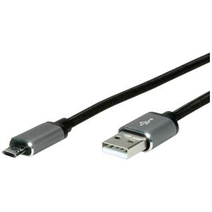 ROLINE USB 2.0 Kabel, USB A Male - Micro USB B Male, 3 m