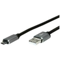 ROLINE USB 2.0 Kabel, USB A Male - Micro USB B Male, 3 m - thumbnail