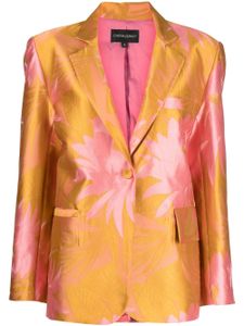 Cynthia Rowley blazer à fleurs en jacquard - Orange