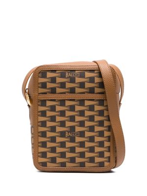 Bally sac à bandoulière monogrammé Pennant - Marron