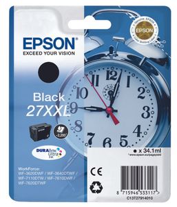 Epson Alarm clock 27XXL DURABrite Ultra inktcartridge 1 stuk(s) Origineel Zwart