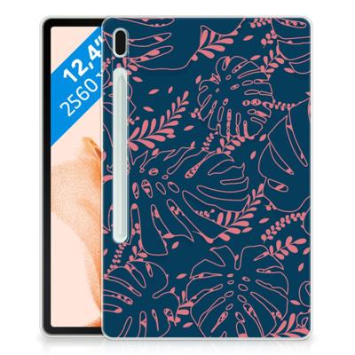Samsung Galaxy Tab S7FE | Siliconen hoesje | Palm Leaves