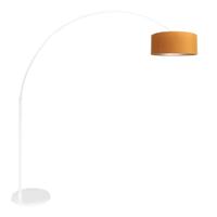 Steinhauer Modene booglampSparkled met velvet kap - 7173W