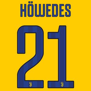 Höwedes 21 (Officiële Juventus Away Bedrukking 2017-2018)