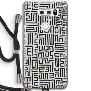 Moroccan Print: LG V30 Transparant Hoesje met koord