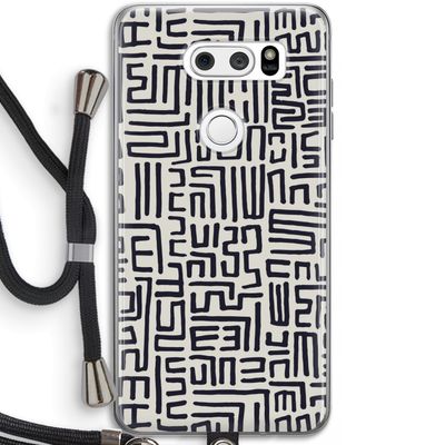 Moroccan Print: LG V30 Transparant Hoesje met koord
