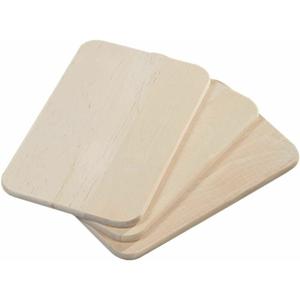 Kesper Brood en Ontbijtplankjes set - 3x stuks - berkenhout - 23 x 15 cm - naturel kleur