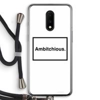 Ambitchious: OnePlus 7 Transparant Hoesje met koord