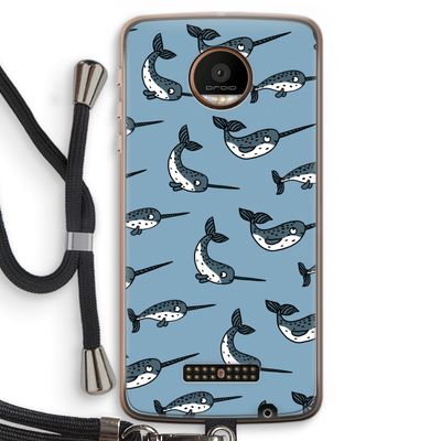 Narwhal: Motorola Moto Z Force Transparant Hoesje met koord