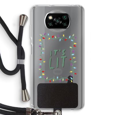 It's Lit: Xiaomi Poco X3 Pro Transparant Hoesje met koord