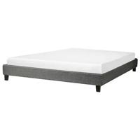 Beliani - ROANNE - Tweepersoonsbed - Grijs - 180 x 200 cm - Polyester