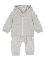 Moncler Enfant survêtement en coton à logo imprimé - Gris - thumbnail