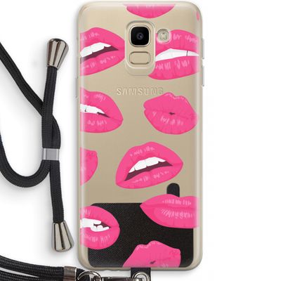 Bite my lip: Samsung Galaxy J6 (2018) Transparant Hoesje met koord