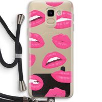Bite my lip: Samsung Galaxy J6 (2018) Transparant Hoesje met koord