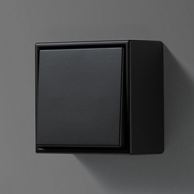 JUNG LS990 Opbouwrand enkel grafiet mat zwart grafiet strak design jaren 60 (excl. schakelaar)