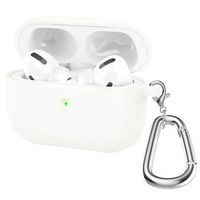 AirPods 3 Siliconen Hoesje met Sleutelhanger A060 - Wit - thumbnail