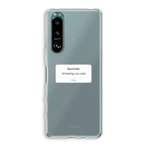 Reminder: Sony Xperia 5 III Transparant Hoesje