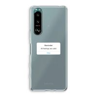 Reminder: Sony Xperia 5 III Transparant Hoesje