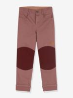 Kinderbroek KUULU CANVAS finkid, rechte pasvorm rozenhout
