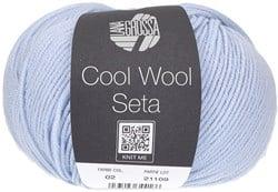 Lana Grossa Cool Wool Seta 002 Lichtblauw