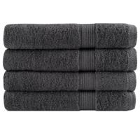 VidaXL Handdoeken solund 4 st 600 g/m² 100x200 cm antracietkleur