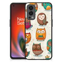 OnePlus Nord 2 Dierenprint Telefoonhoesje Vrolijke Uilen