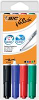 Bic whiteboardmarker Velleda 1741, in geassorteerde kleuren, etui van 4 stuks