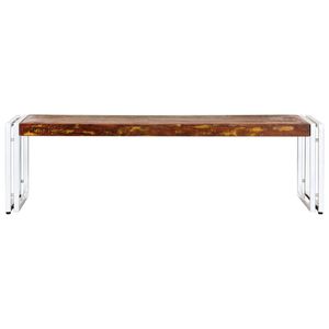 The Living Store Houten Tafel Vintage Industrieel - 120 x 60 x 35 cm - Gerecycled Hout - IJzer