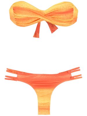 Amir Slama bikini à rayures - Orange