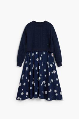 2-in-1 bloemenjurk - BLUE - 11/12