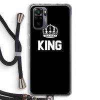 King zwart: Xiaomi Redmi Note 10 Pro Transparant Hoesje met koord
