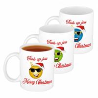 Kerst cadeau mokken - 6x - Trots op jou - werknemers - collega's - team - 300 ml - keramiek