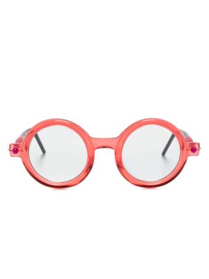 Kuboraum lunettes de soleil P1 à monture ronde - Rouge
