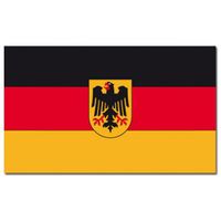 Vlag Duitsland met wapen 90 x 150 cm feestartikelen - thumbnail