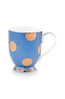 Pip Studio Set/2 Mokken Dot Delight Lichtblauw/Goud 350ml