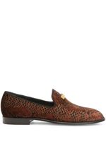 Giuseppe Zanotti mocassins Jareth en velours - Marron - thumbnail