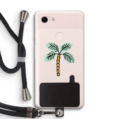 Palmboom: Pixel 3 XL Transparant Hoesje met koord