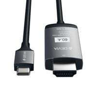 Devia EC084 2 m USB Type-C HDMI Zwart