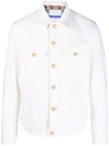 Jacob Cohën logo-patch button-up jacket - Tons neutres