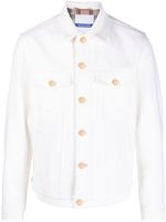 Jacob Cohën logo-patch button-up jacket - Tons neutres