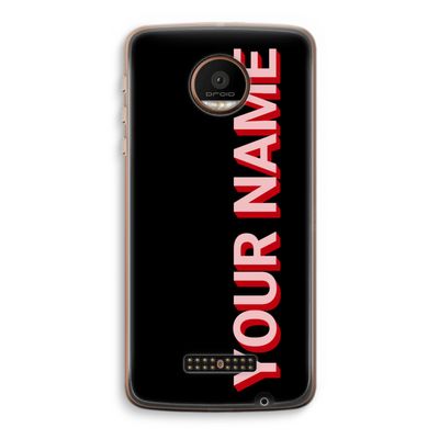 Namecase: Motorola Moto Z Force Transparant Hoesje