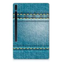 Samsung Galaxy Tab S7 Plus | S8 Plus Leuke Siliconen Hoes Jeans