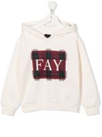 Fay Kids hoodie à motif tartan - Tons neutres