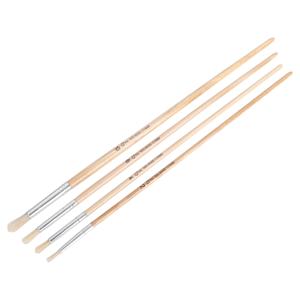 Copenhagen Pro ronde lyonpenselen set - maat 2-4-6-10 - wit Chinees varkenshaar - FSC gelakte houten steel - 4-delig - 23.149.50