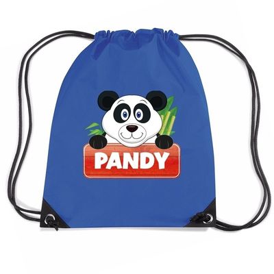 Pandy de Panda rugtas / gymtas blauw voor kinderen