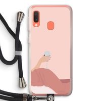Wine: Samsung Galaxy A20e Transparant Hoesje met koord Wine: Samsung Galaxy A20e Transparant Hoesje met koord